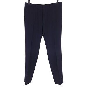 Dries Van Noten Wool-Blend Pants Size 50 US M Mens Navy Trousers